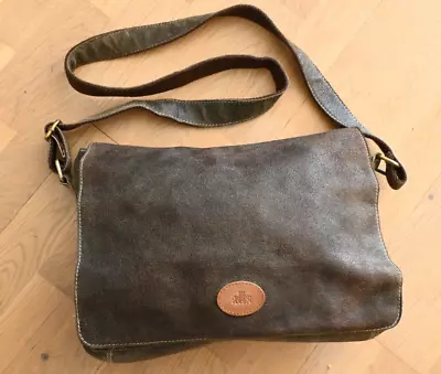 Rowallan Khaki Distressed Leather Shoulder Satchell Messenger Hobo Clutch Bag • £10