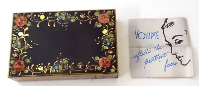 Vintage Volupte Compact W' Lipstick Holder  Floral Design +Care Instructions • $29