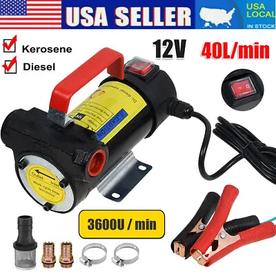 DC 12V 1 GPM 175W Electric Diesel Oil And Fuel Transfer Extractor Gas Pump Motor • $36.99