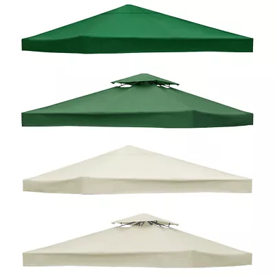 Garden Gazebo Top Cover 3x3M Canopy Replacement Pavilion Roof 1/2Tier Ahba • $83.89