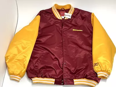 NWT Reebok Washington Redskins Satin Jacket Coat Retro Mens Sz. 3XL Lined NFL • $120