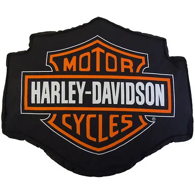 Harley Davidson Fireball Decorative Pillow 14  X 12   Fabric Cover • $11.95