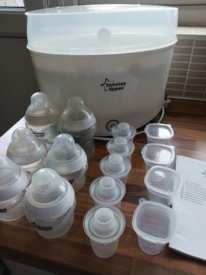 £20 • Buy Tommee Tippee Electric Steam Baby Bottle Steriliser + Bottles + Milk Containers