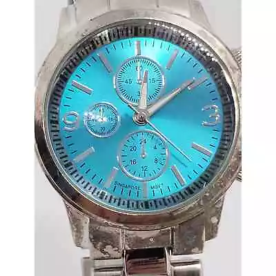 Blue Aqua Iridescent Face Men's Watch. Multi Function Face. 13197 Working Watch • $474.82