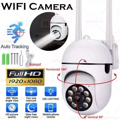 1080P Smart Home Cam WIFI IP Camera CCTV HD PTZ Home Security IR Camra Outdoor • $22.99