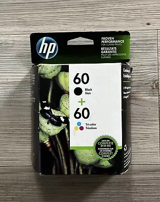 Genuine HP 60 Original Ink Cartridges Black And Tri Color New In Box Exp 4/24 • $24.95