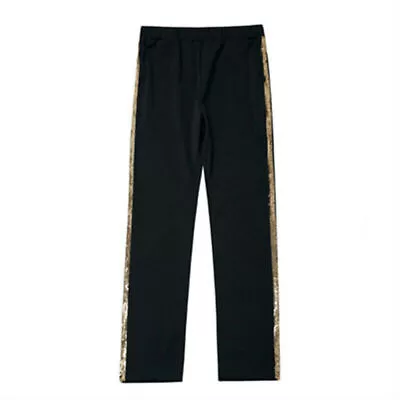 MJ Michael Jackson Billie Jean Entertainers Straight Pants Trousers Black Cos • $30.78