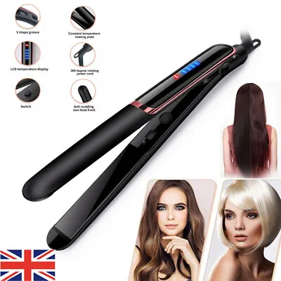 2in1 Hair Straighteners Ceramic Plates Straightener Curler Salon Hair Styler UK • £12.49