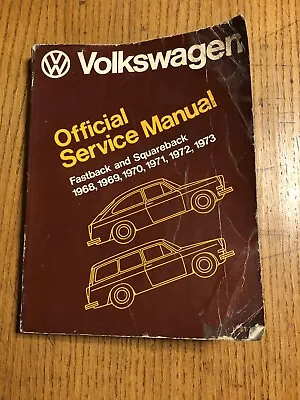 VW Fastback Squareback 1968-1973 Shop Repair Service Manual Wiring Diagrams DYI • $59.99