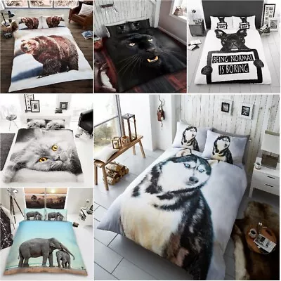 Luxury 3D Animal Duvet Cover Quilt Cover Bedding Set Single Double King Size • £12.99