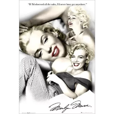 MARILYN MONROE POSTER “RULES” COLLAGE HOT NEW 24x36 • $16.99