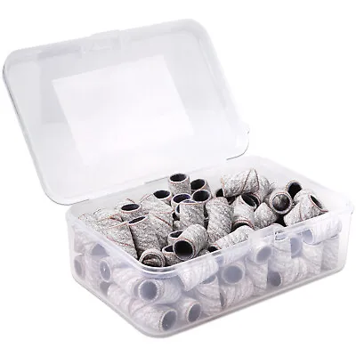 PANA 100 Pieces Nail Sanding Bands For Nail Drill Bits File (150 Grit Zebra) • $9.49