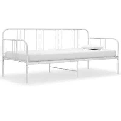 Sofa Bed Frame White Metal 90x200  C9B8 • £119.99