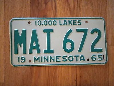 Vintage 1965 MINNESOTA License Plate • $21.99