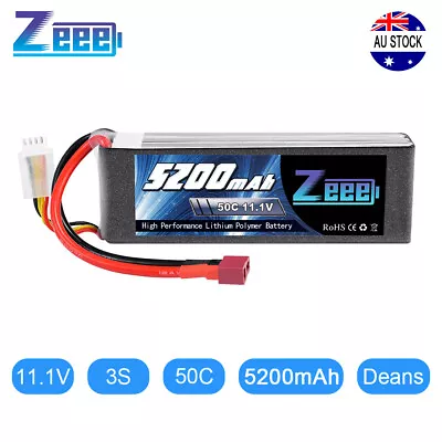 $45.99 • Buy Zeee 11.1V 50C 5200mAh 3S LiPo Battery Deans For RC Car Helicopter Airplane Boat