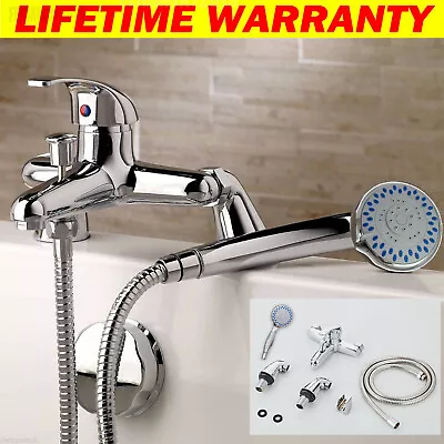 Bathroom Modern Chrome Taps Sink Basin Mixer Bath Tub Filler Shower Tap Hand Set • £22.20