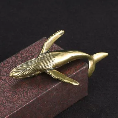 Vintage Sea Animal Statue Solid Brass Desktop Ornaments  Office Decorations • $8.17