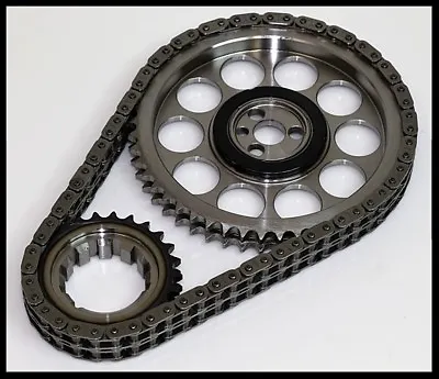 $129.50 • Buy Pbm Chevy Sbc Billet Timing Chain Set For Retro Roller Or Flat Tappet Cams 8981t