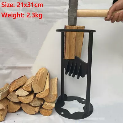 Firewood Kindling Splitter Cast Iron Heavy Duty Outdoor Manual Log Splitt Tool • $49.99