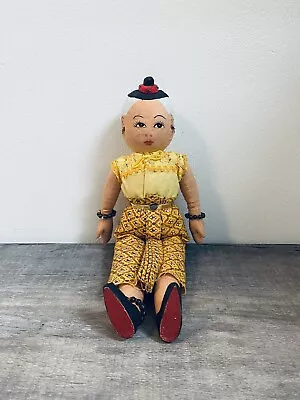 Vintage Cloth With Paper Mache Head Peruvian Lady Doll • $12.71