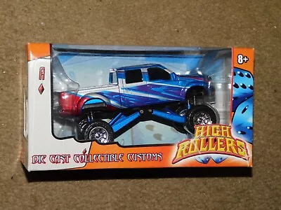 Toy Zone Diecast 1/43 Ford F-250 Pickup Truck Blue W/ Decals High Rollers Lifted • $16.33