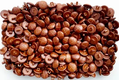 Small 15mm 24L Tan Brown Leather Effect Aran Football Quality Shank Buttons (FB4 • £1.99