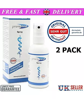 Prontolind Saline Solution Cleaner Piercing Tattoo Spray Care 75ml Pack Of 2 • £10.98