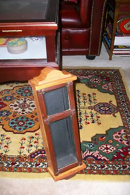 Vintage Wood And Glass Wall Display Cabinet....narrow Items • $39.95