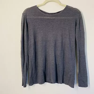 $25 • Buy Island Company Linen Long Sleeve Knit Top Grey Size L