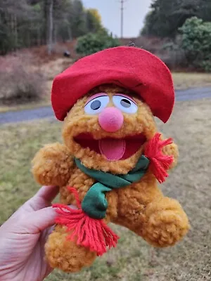 Vintage 1988 Muppet Babies McDonalds Plush Baby Fozzie Christmas Bear • $10