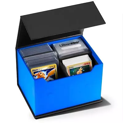 Toploader Trading Card Storage Case | 2 Row Magnetic Flip Box W/ Divider Holders • $17.95