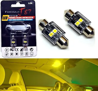 LED Light Canbus Error Free DE3175 5W Yellow Two Bulb Glove Box Replacement Lamp • $11.25