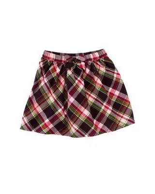 NWT 10 Gymboree Pups And Kisses Eggplant Pink Green & Yellow Plaid Skirt  New • $16.19