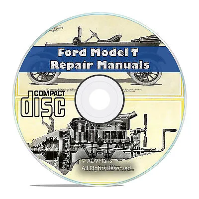 Vintage Ford Model T Car Repair Construction And Operation Manuals CD V48 • $8.99