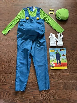 Luigi Costume Set Nintendo Super Mario Bros Adult Men’s Women’s  Halloween Sz M • $35.99