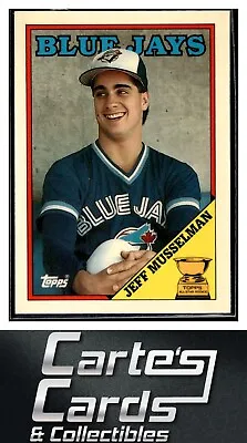 Jeff Musselman 1988 Topps Tiffany #229 Toronto Blue Jays Star Rookie Gold Cup • $1.50