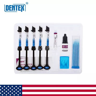 Dentex Dental Light Cure Composite Resin With A1 A2 A3 A3.5 B1 Kit • $459.64