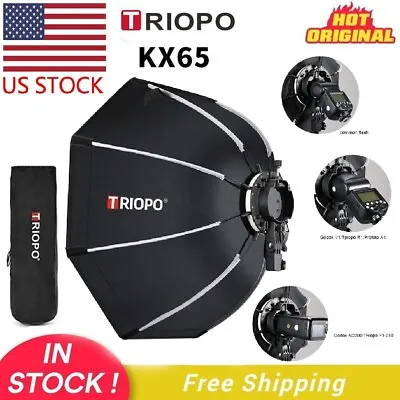 US Triopo KX65 25.6  Foldable Octagon Softbox Fr Godox AD200Pro V1 V860III TT685 • $49.99