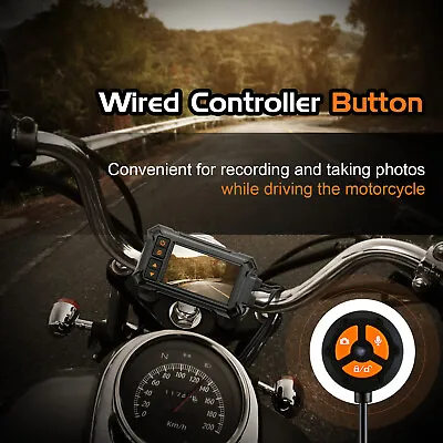 $212.99 • Buy Digital BlueSkySea A12 WiFi GPS Motorcycle Dash Camera Front And Rear Dashcam