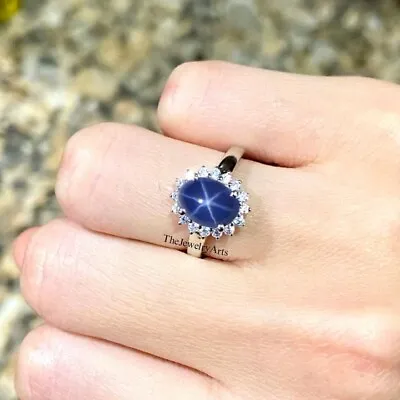 Blue Lindy Star Ring Lindy Star Sapphire Ring Women Sapphire Ring • $43.19