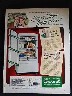  1948 SERVEL GAS REFRIGERATOR APPLIANCE Vintage Magazine Print Ad • $12.50