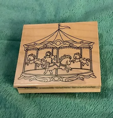 Carousel Mounted Rubber Stamp. -  NEW • $7