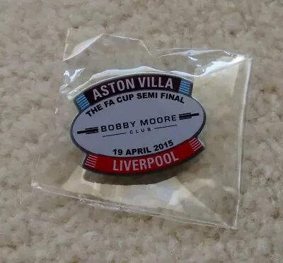 Wembley Stadium Issue Aston Villa V Liverpool FA Cup Semi Final 2015 Pin Badge • £4.99
