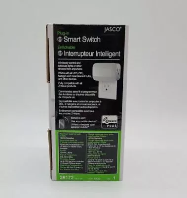 Jasco Z-Wave Plus Plug-In Dual Plug Smart Switch - White (28172) • $14.99