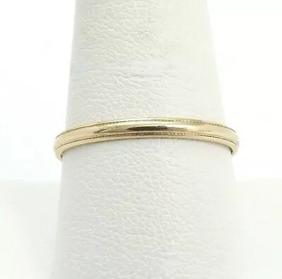 14K Gold 2mm Milgrain Wedding Band Sz 10 Thumb Ring KMP Brand • $179.55