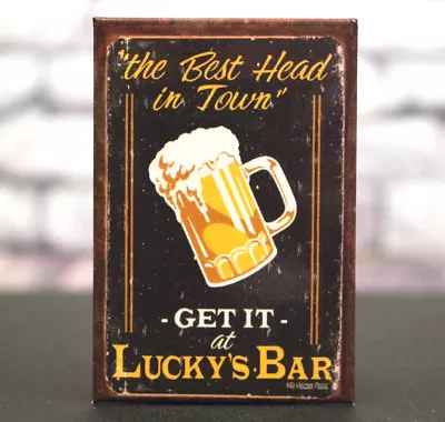 Lucky's Bar / Beer - Refrigerator / Toolbox Magnet - All American Man Cave • $3.99