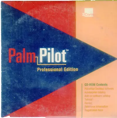 PalmPilot Professional Edition 3Com PDA Software WINDOWS 95 CD ROM 1997 • $1