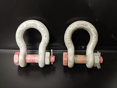 LOT OF 2 EA. Crosby 3/4  Bolt Type Anchor Shackles 4-3/4 Ton G-2130 USA 1019515 • $95