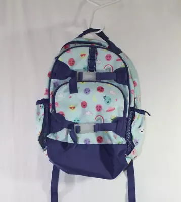 Pottery Barn Kids Mackenzie Lrg Backpack/Lunchbox Blue-smiley Faces/rainbows • $34