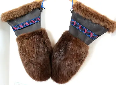 NEW - Beaver Fur Mittens By Timberado Mitts Handmade In Alaska Unisex Size Large • $699